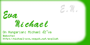 eva michael business card